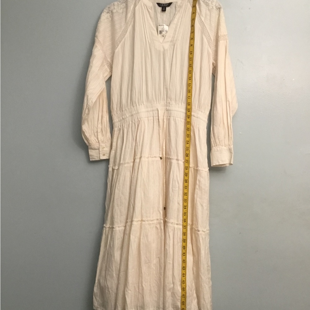 Ralph Lauren Cream Tiered Sundress with Bishop Sleeves - Picture 2 of 15